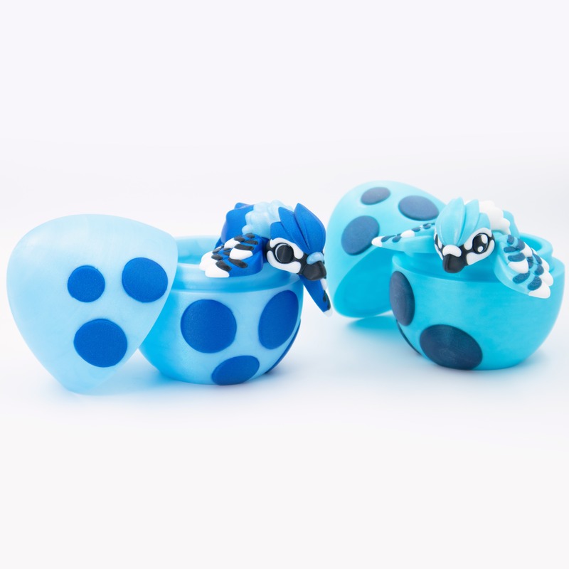 Blue Jay Flexi + Keychain + Bird Egg