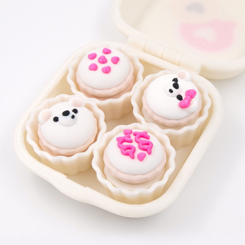 Valentine's Macaron Clickers + Keychains + Lovely Lunchbox Container BUNDLE