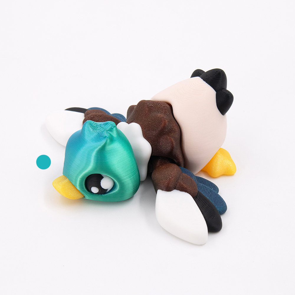 Polymaker PolyLite Dual Silk PLA — Mallard Flexi print preview